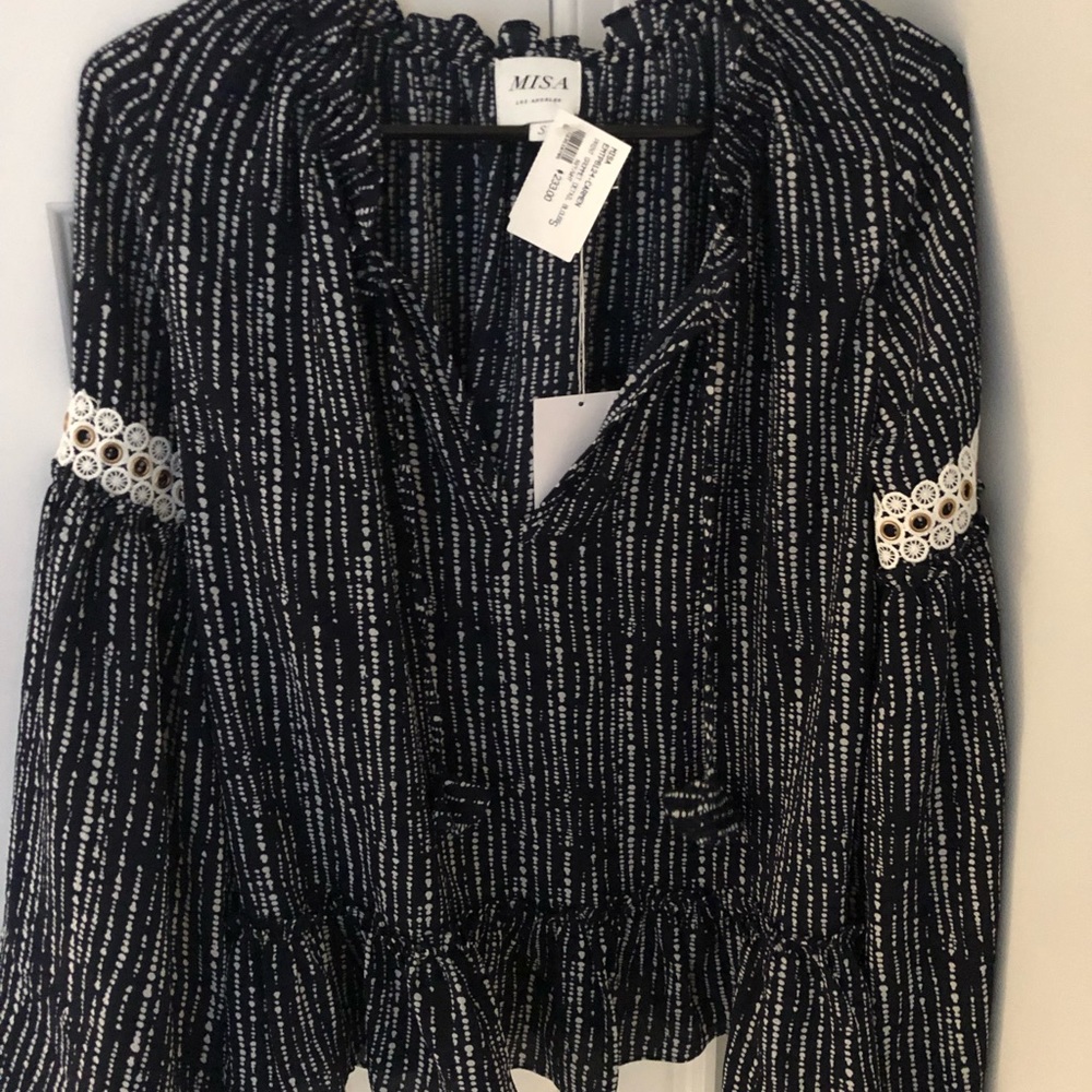 Misa Top with ruffled bottom NWT